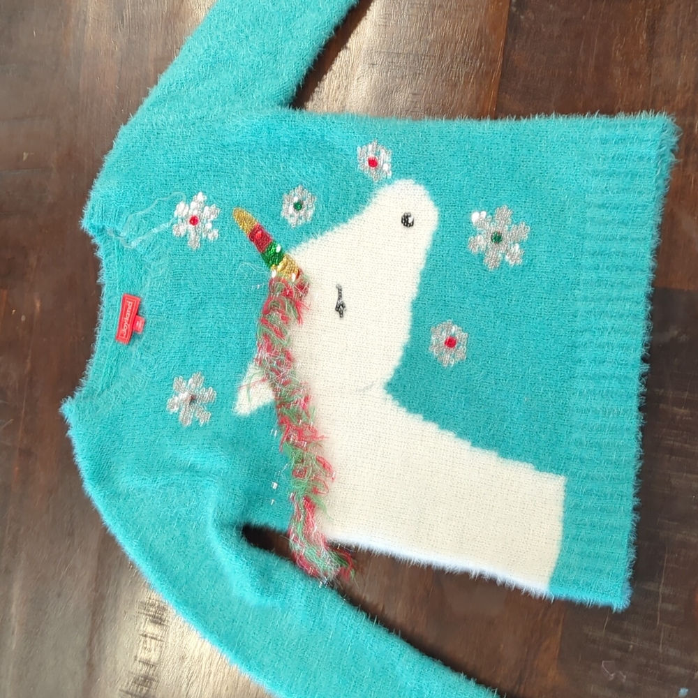 Girls unicorn sweater
